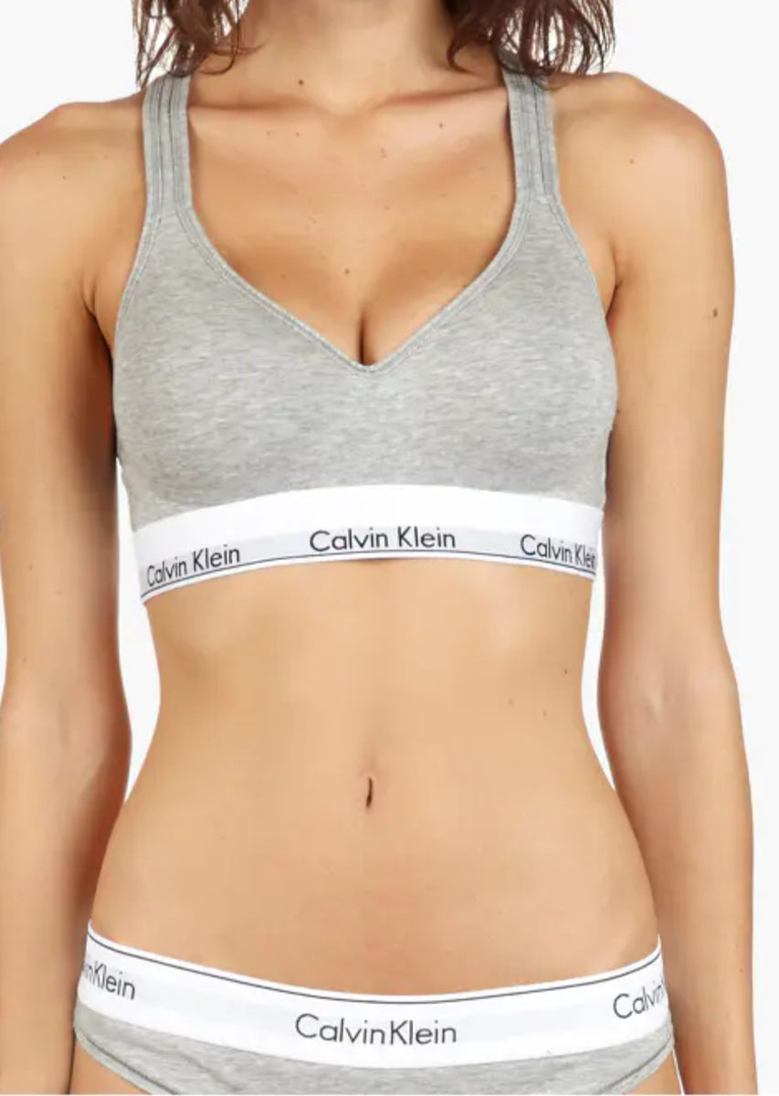 Calvin klein grey deals bra and underwear