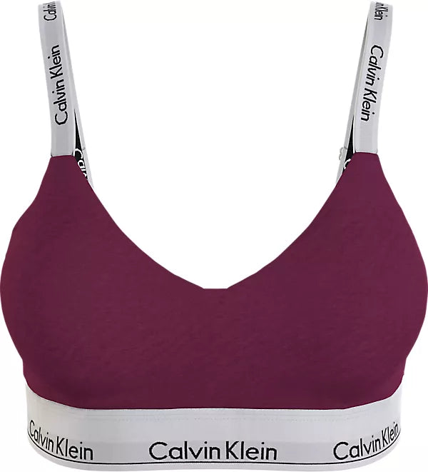 CALVIN KLEIN LIGHT LINED BRALETTE PURPLE POTION