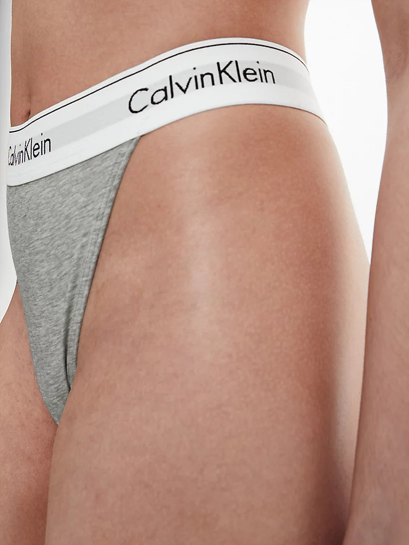 CALVIN KLEIN - MODERN COTTON STRING THONG - GREY HEATHER – Elegant