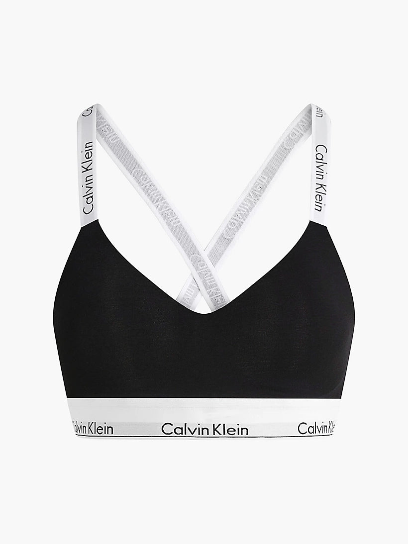 CALVIN KLEIN - LIGHTLY LINED PADDED BRALETTE - BLACK – Elegant Undies