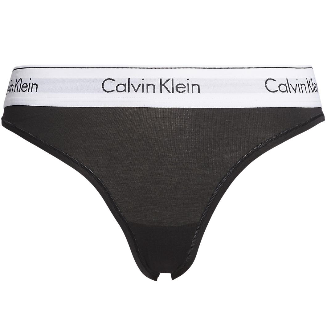 CALVIN KLEIN - MODERN COTTON THONG - BLACK – Elegant Undies